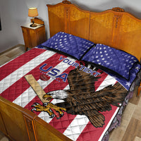Custom USA 2024 Cricket Quilt Bed Set Go Champions Eagles - Wonder Print Shop