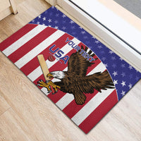 Custom USA 2024 Cricket Rubber Doormat Go Champions Eagles - Wonder Print Shop