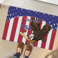Custom USA 2024 Cricket Rubber Doormat Go Champions Eagles - Wonder Print Shop