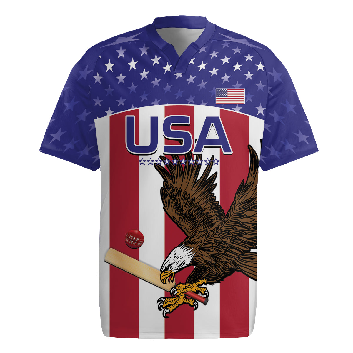 Custom USA 2024 Cricket Rugby Jersey Go Champions Eagles - Wonder Print Shop