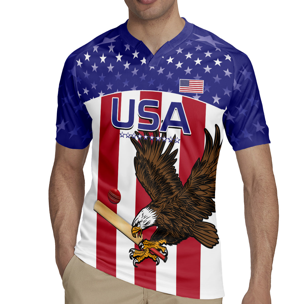 Custom USA 2024 Cricket Rugby Jersey Go Champions Eagles - Wonder Print Shop