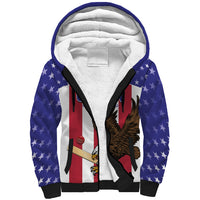 Custom USA 2024 Cricket Sherpa Hoodie Go Champions Eagles - Wonder Print Shop