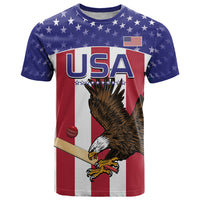 Custom USA 2024 Cricket T Shirt Go Champions Eagles - Wonder Print Shop