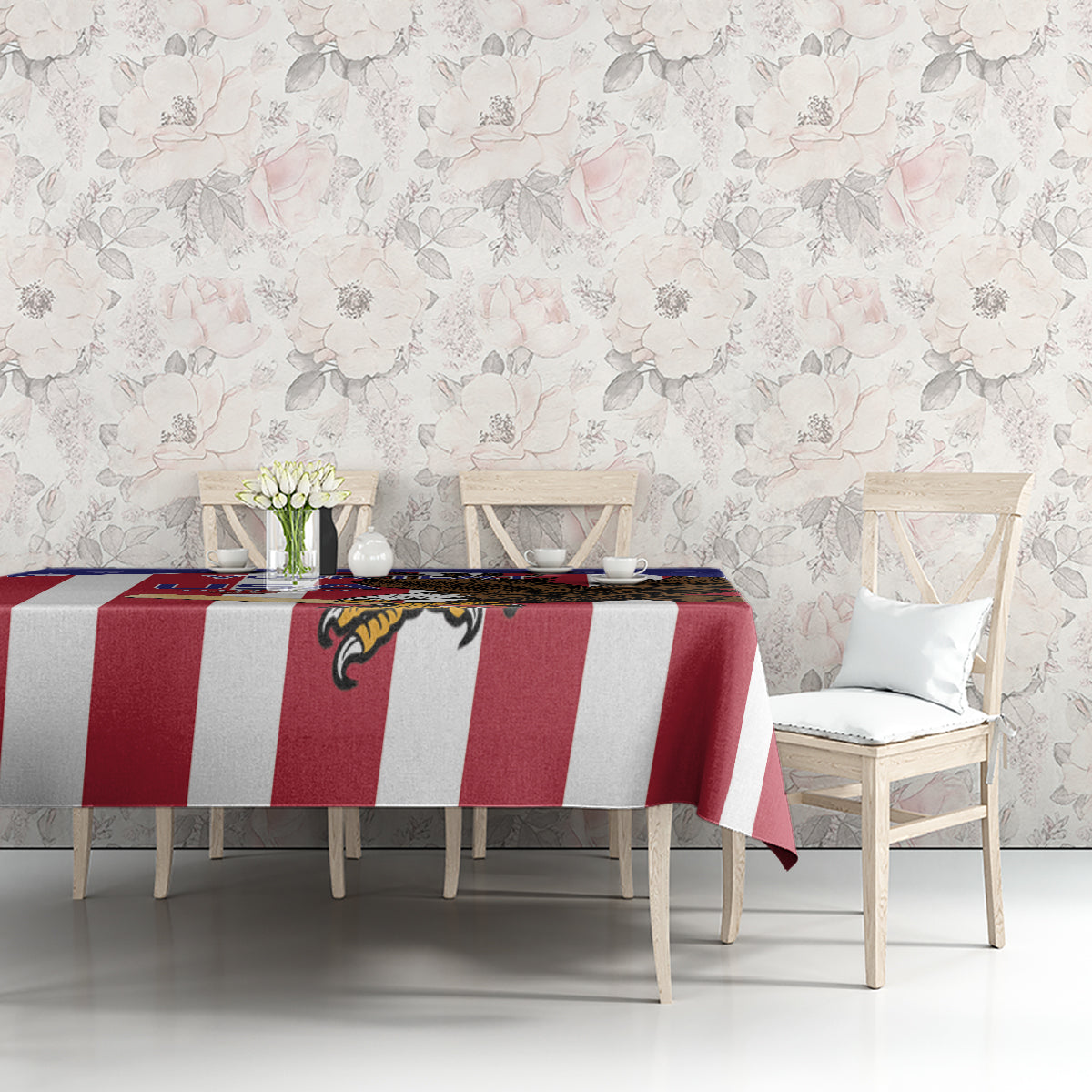 Custom USA 2024 Cricket Tablecloth Go Champions Eagles - Wonder Print Shop