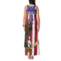 Custom USA 2024 Cricket Tank Maxi Dress Go Champions Eagles - Wonder Print Shop