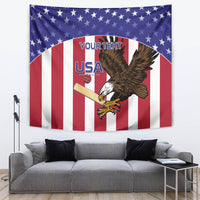 Custom USA 2024 Cricket Tapestry Go Champions Eagles - Wonder Print Shop