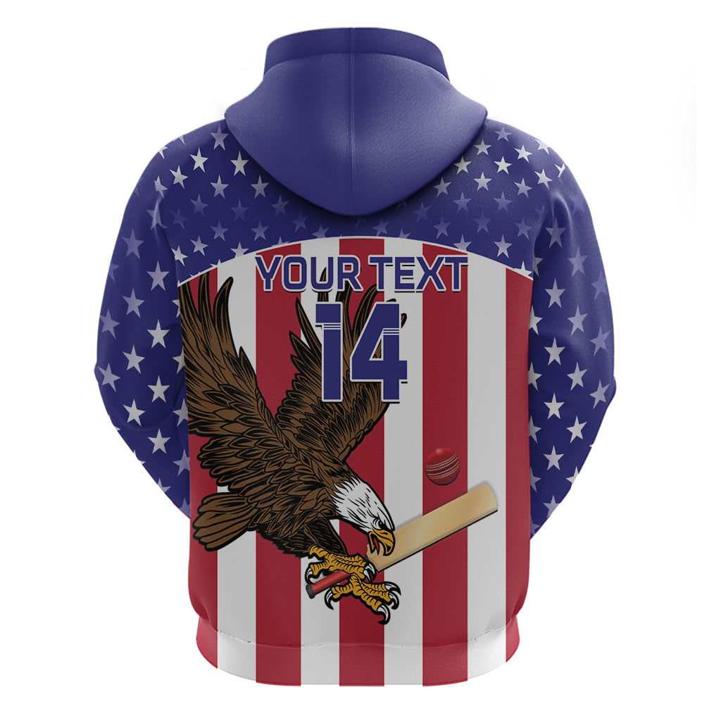 Custom USA 2024 Cricket Zip Hoodie Go Champions Eagles - Wonder Print Shop
