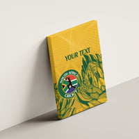 Custom South Africa Cricket Canvas Wall Art 2024 African Pattern Go Proteas - Wonder Print Shop