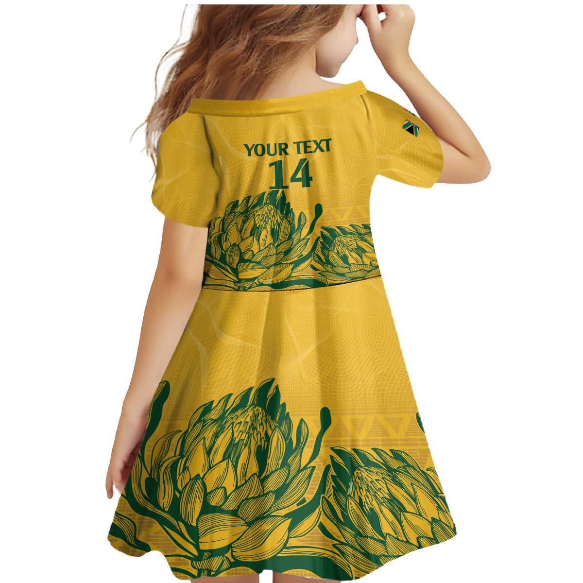 Custom South Africa Cricket Family Matching Mermaid Dress and Hawaiian Shirt 2024 African Pattern Go Proteas - Wonder Print Shop