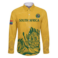 Custom South Africa Cricket Family Matching Off The Shoulder Long Sleeve Dress and Hawaiian Shirt 2024 African Pattern Go Proteas - Wonder Print Shop