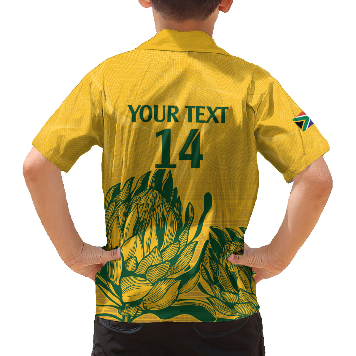 Custom South Africa Cricket Family Matching Puletasi and Hawaiian Shirt 2024 African Pattern Go Proteas - Wonder Print Shop