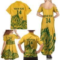 Custom South Africa Cricket Family Matching Summer Maxi Dress and Hawaiian Shirt 2024 African Pattern Go Proteas - Wonder Print Shop