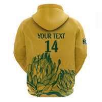 Custom South Africa Cricket Hoodie 2024 African Pattern Go Proteas - Wonder Print Shop