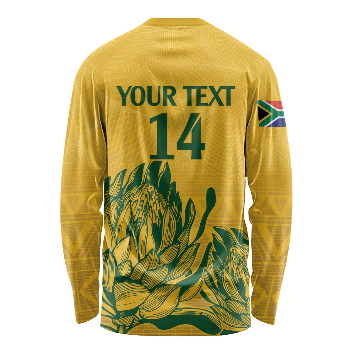 Custom South Africa Cricket Long Sleeve Shirt 2024 African Pattern Go Proteas - Wonder Print Shop