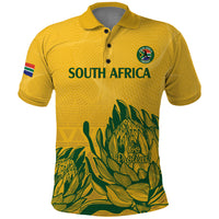 Custom South Africa Cricket Polo Shirt 2024 African Pattern Go Proteas - Wonder Print Shop