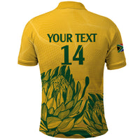Custom South Africa Cricket Polo Shirt 2024 African Pattern Go Proteas - Wonder Print Shop