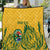 Custom South Africa Cricket Quilt 2024 African Pattern Go Proteas