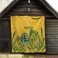 Custom South Africa Cricket Quilt 2024 African Pattern Go Proteas - Wonder Print Shop
