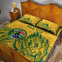 Custom South Africa Cricket Quilt Bed Set 2024 African Pattern Go Proteas - Wonder Print Shop