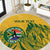 Custom South Africa Cricket Round Carpet 2024 African Pattern Go Proteas