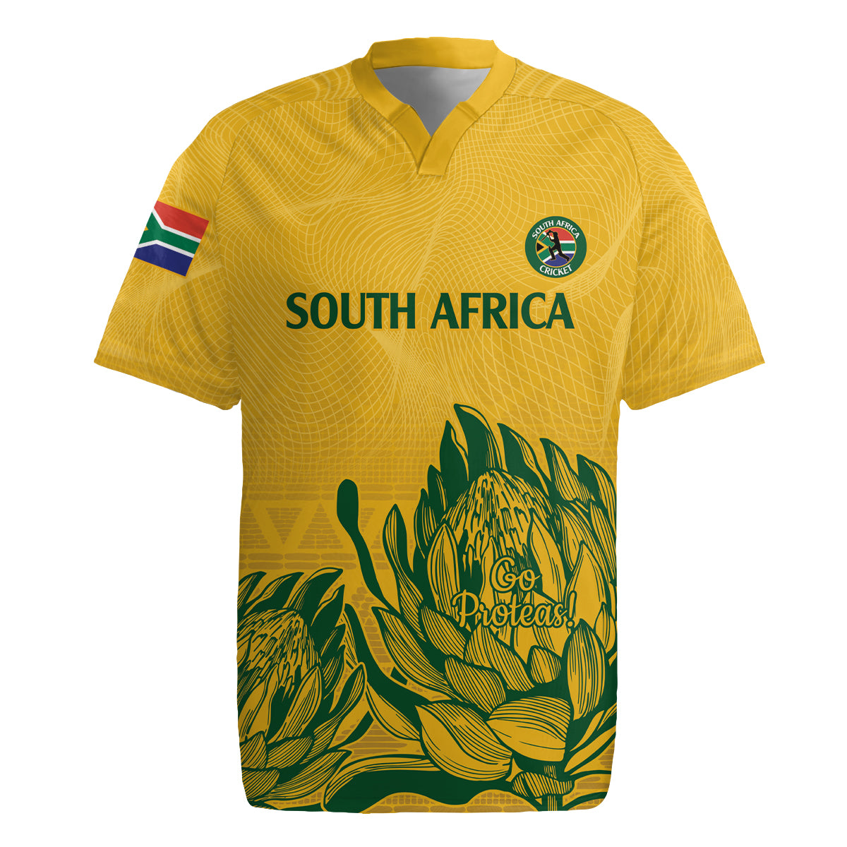 Custom South Africa Cricket Rugby Jersey 2024 African Pattern Go Proteas - Wonder Print Shop