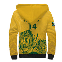 Custom South Africa Cricket Sherpa Hoodie 2024 African Pattern Go Proteas - Wonder Print Shop