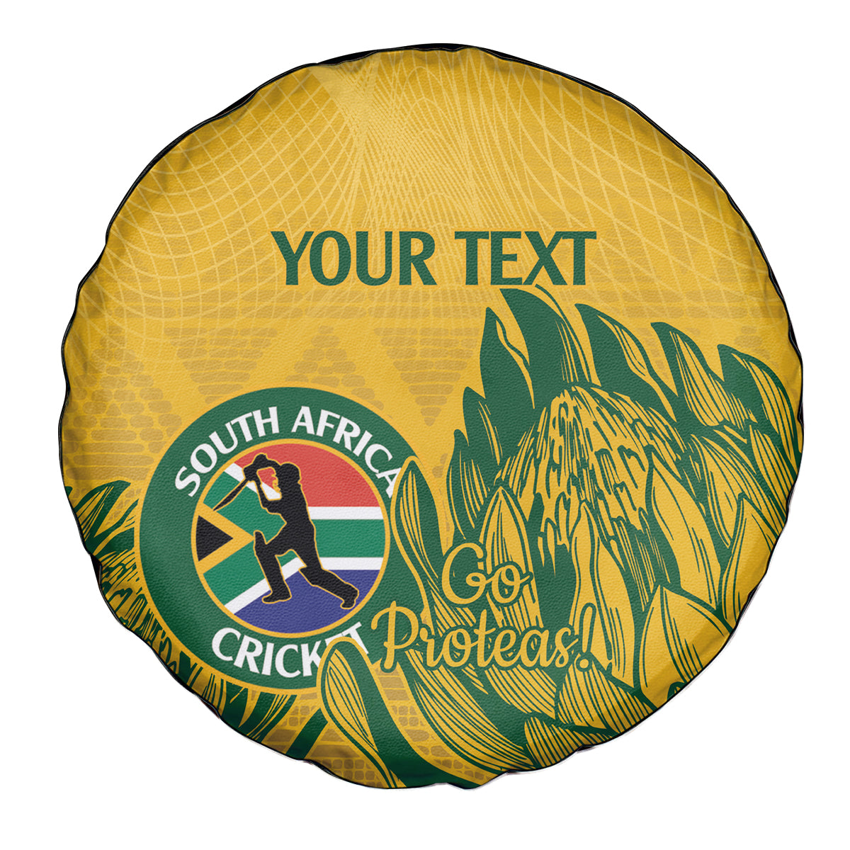 Custom South Africa Cricket Spare Tire Cover 2024 African Pattern Go Proteas - Wonder Print Shop