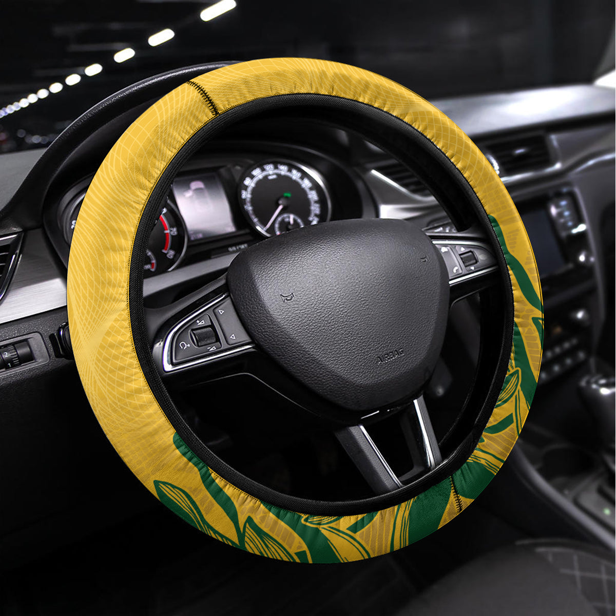 South Africa Cricket Steering Wheel Cover 2024 African Pattern Go Proteas - Wonder Print Shop