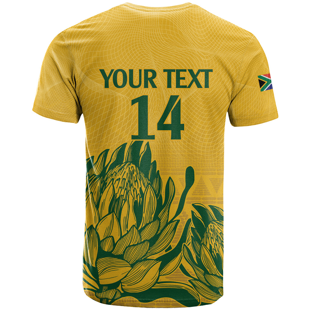 Custom South Africa Cricket T Shirt 2024 African Pattern Go Proteas - Wonder Print Shop