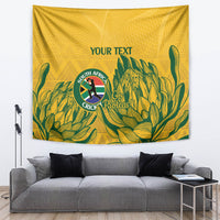 Custom South Africa Cricket Tapestry 2024 African Pattern Go Proteas - Wonder Print Shop