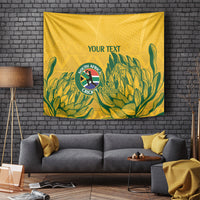 Custom South Africa Cricket Tapestry 2024 African Pattern Go Proteas - Wonder Print Shop