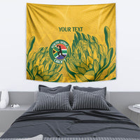 Custom South Africa Cricket Tapestry 2024 African Pattern Go Proteas - Wonder Print Shop