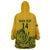 Custom South Africa Cricket Wearable Blanket Hoodie 2024 African Pattern Go Proteas - Wonder Print Shop
