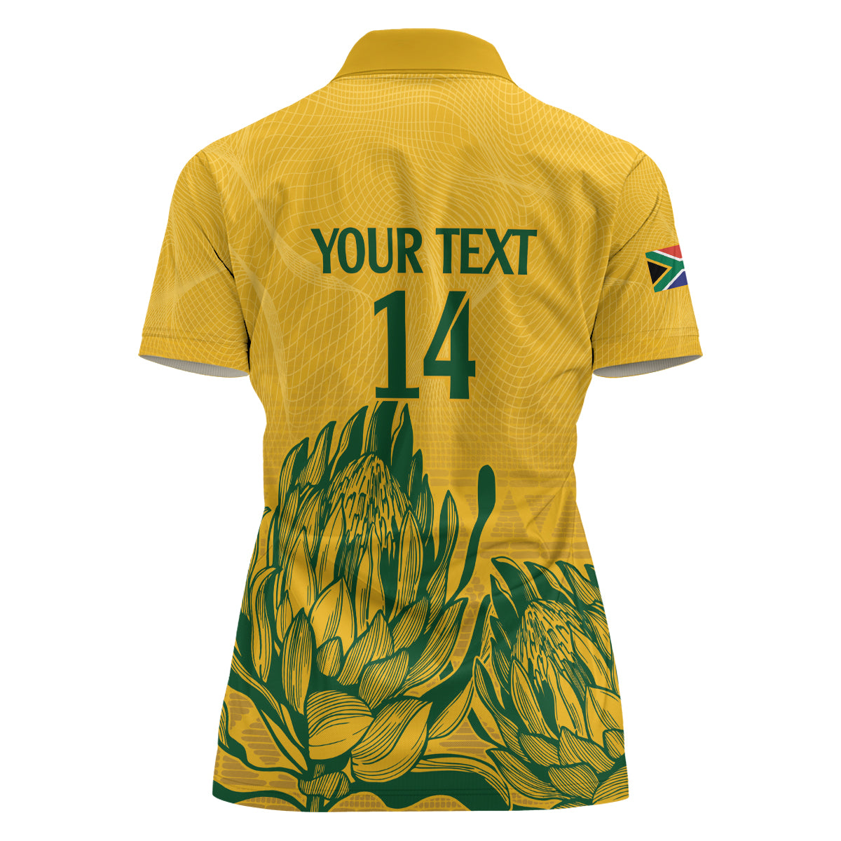 Custom South Africa Cricket Women Polo Shirt 2024 African Pattern Go Proteas - Wonder Print Shop