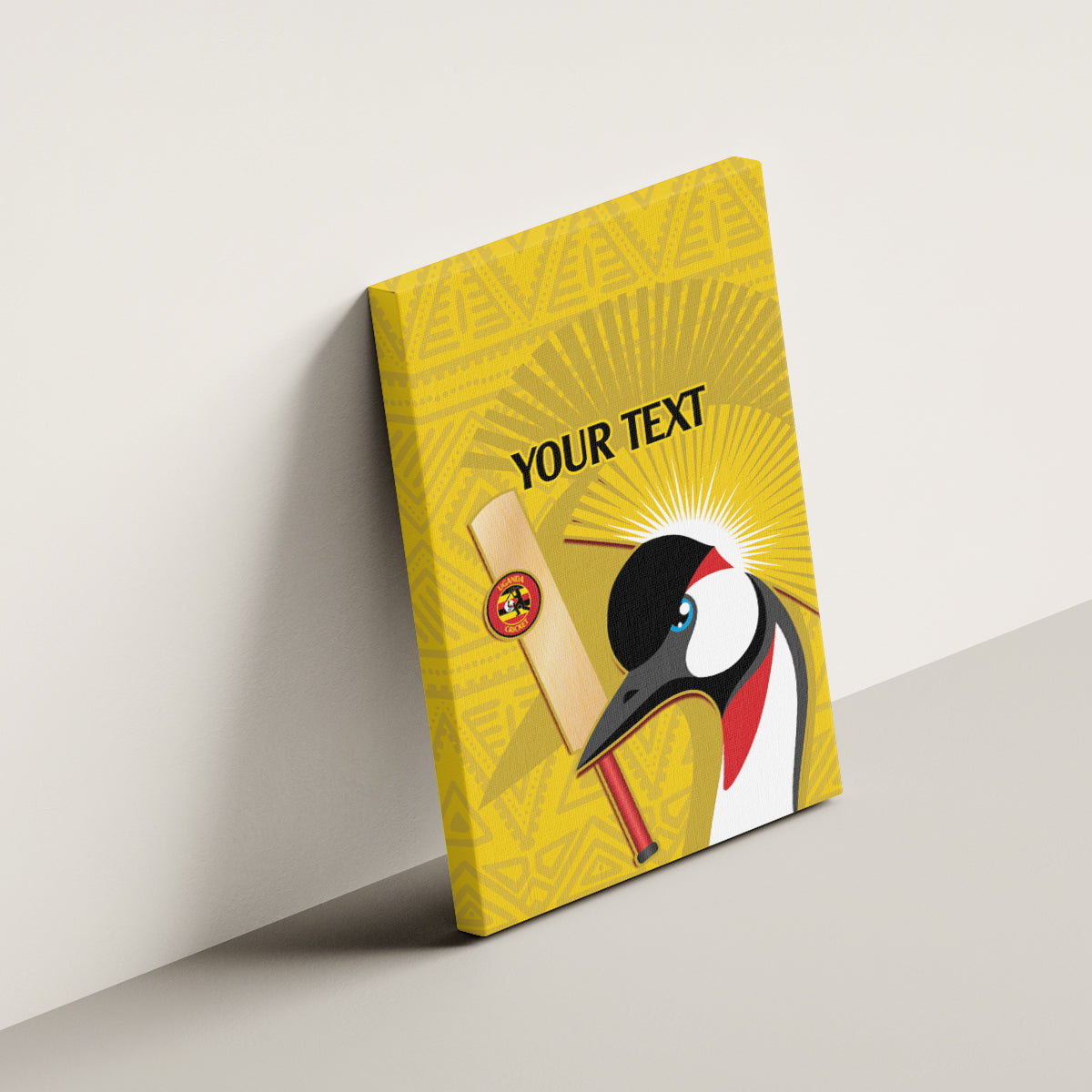 Custom Uganda Cricket Canvas Wall Art Ugandan Grey Crowned Crane - Wonder Print Shop