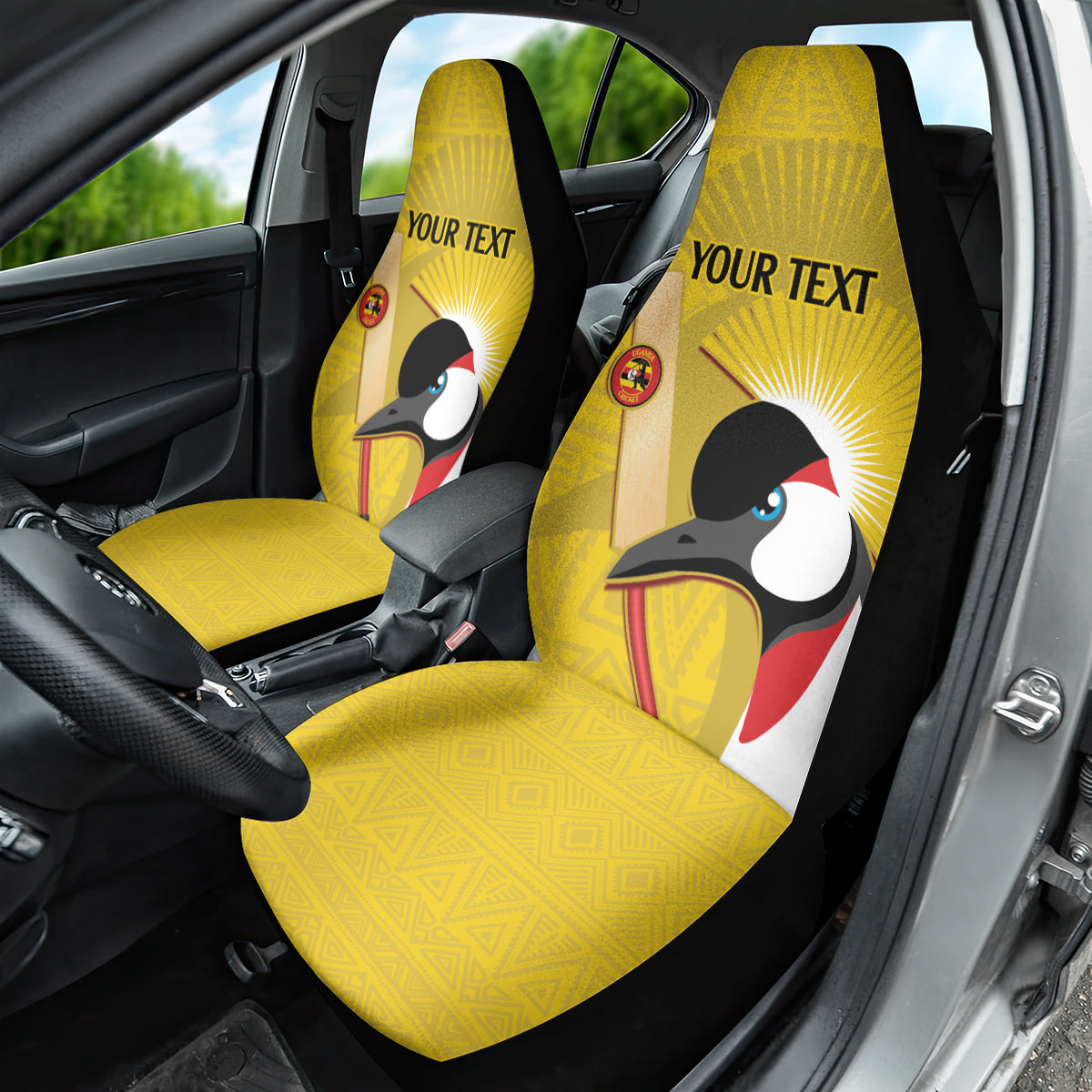 Custom Uganda Cricket Car Seat Cover Ugandan Grey Crowned Crane - Wonder Print Shop