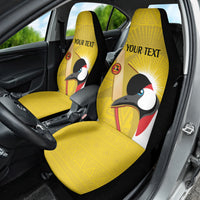 Custom Uganda Cricket Car Seat Cover Ugandan Grey Crowned Crane - Wonder Print Shop