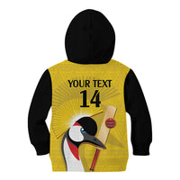 Custom Uganda Cricket Kid Hoodie Ugandan Grey Crowned Crane - Wonder Print Shop