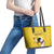 Custom Uganda Cricket Leather Tote Bag Ugandan Grey Crowned Crane - Wonder Print Shop