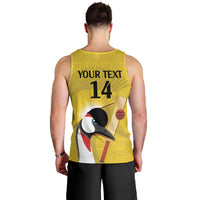 Custom Uganda Cricket Men Tank Top Ugandan Grey Crowned Crane - Wonder Print Shop