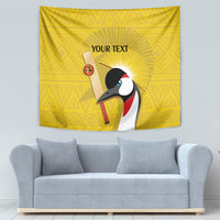 Custom Uganda Cricket Tapestry Ugandan Grey Crowned Crane - Wonder Print Shop