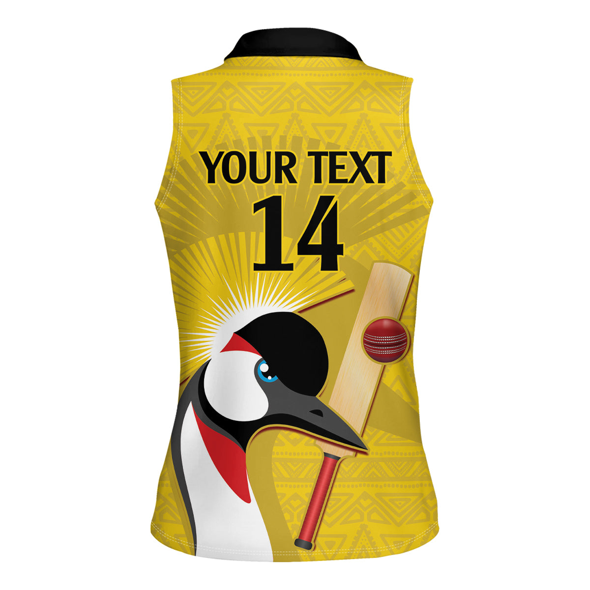 Custom Uganda Cricket Women Sleeveless Polo Shirt Ugandan Grey Crowned Crane - Wonder Print Shop