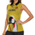 Custom Uganda Cricket Women Sleeveless Polo Shirt Ugandan Grey Crowned Crane - Wonder Print Shop