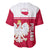 Poland Baseball Jersey Polska Coat Of Arms With Folk Pattern - Wonder Print Shop