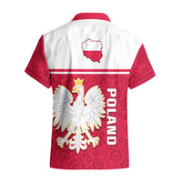 Poland Hawaiian Shirt Polska Coat Of Arms With Folk Pattern - Wonder Print Shop