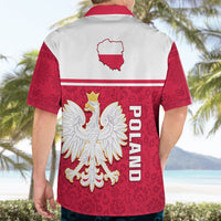 Poland Hawaiian Shirt Polska Coat Of Arms With Folk Pattern - Wonder Print Shop