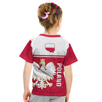 Poland Kid T Shirt Polska Coat Of Arms With Folk Pattern - Wonder Print Shop
