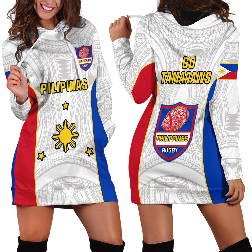 Philippines Rugby Hoodie Dress Pacific Pilipinas Go Tamaraws - Wonder Print Shop