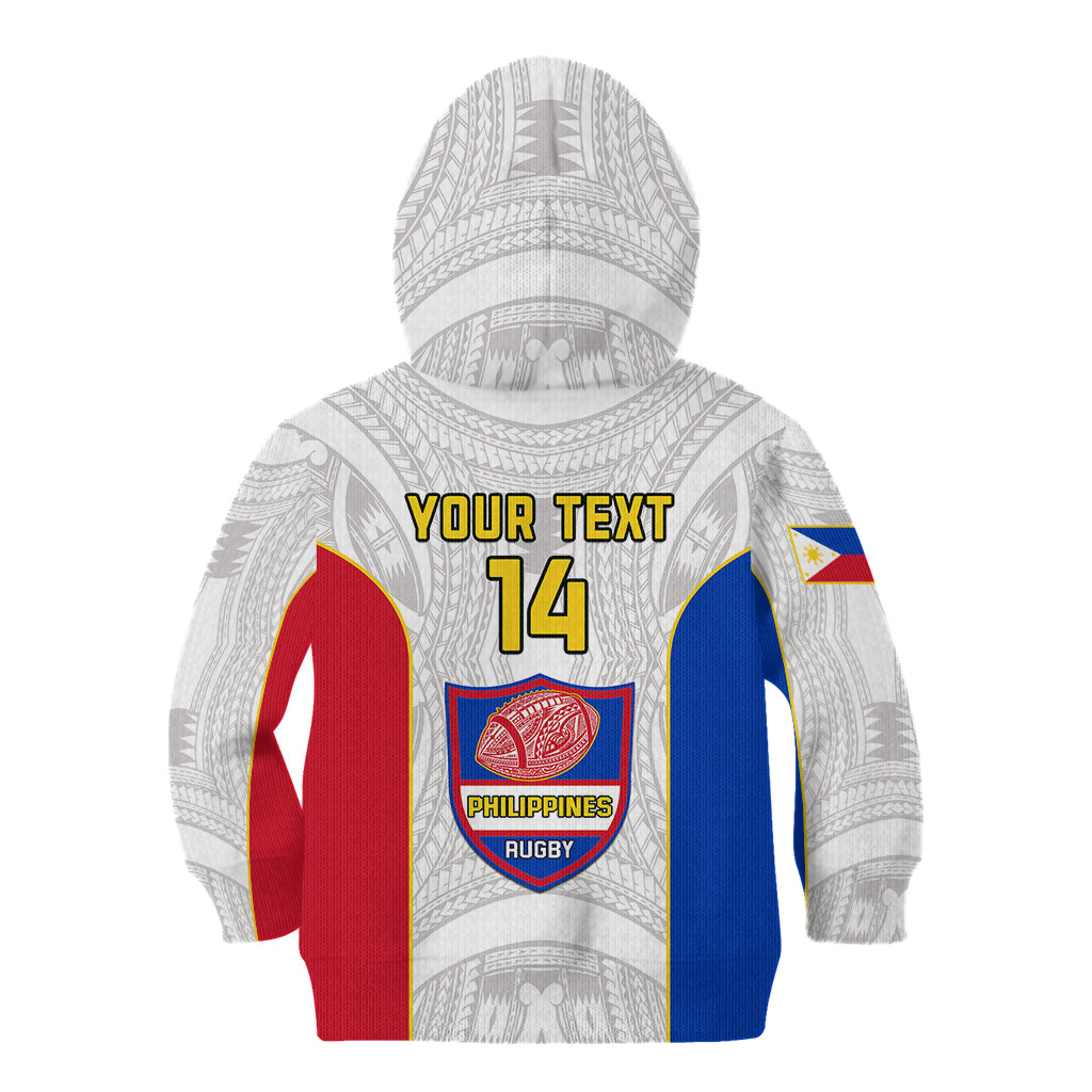 Personalised Philippines Rugby Kid Hoodie Pacific Pilipinas Go Tamaraws - Wonder Print Shop