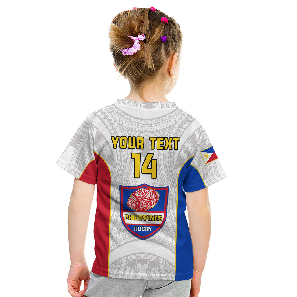 Personalised Philippines Rugby Kid T Shirt Pacific Pilipinas Go Tamaraws - Wonder Print Shop